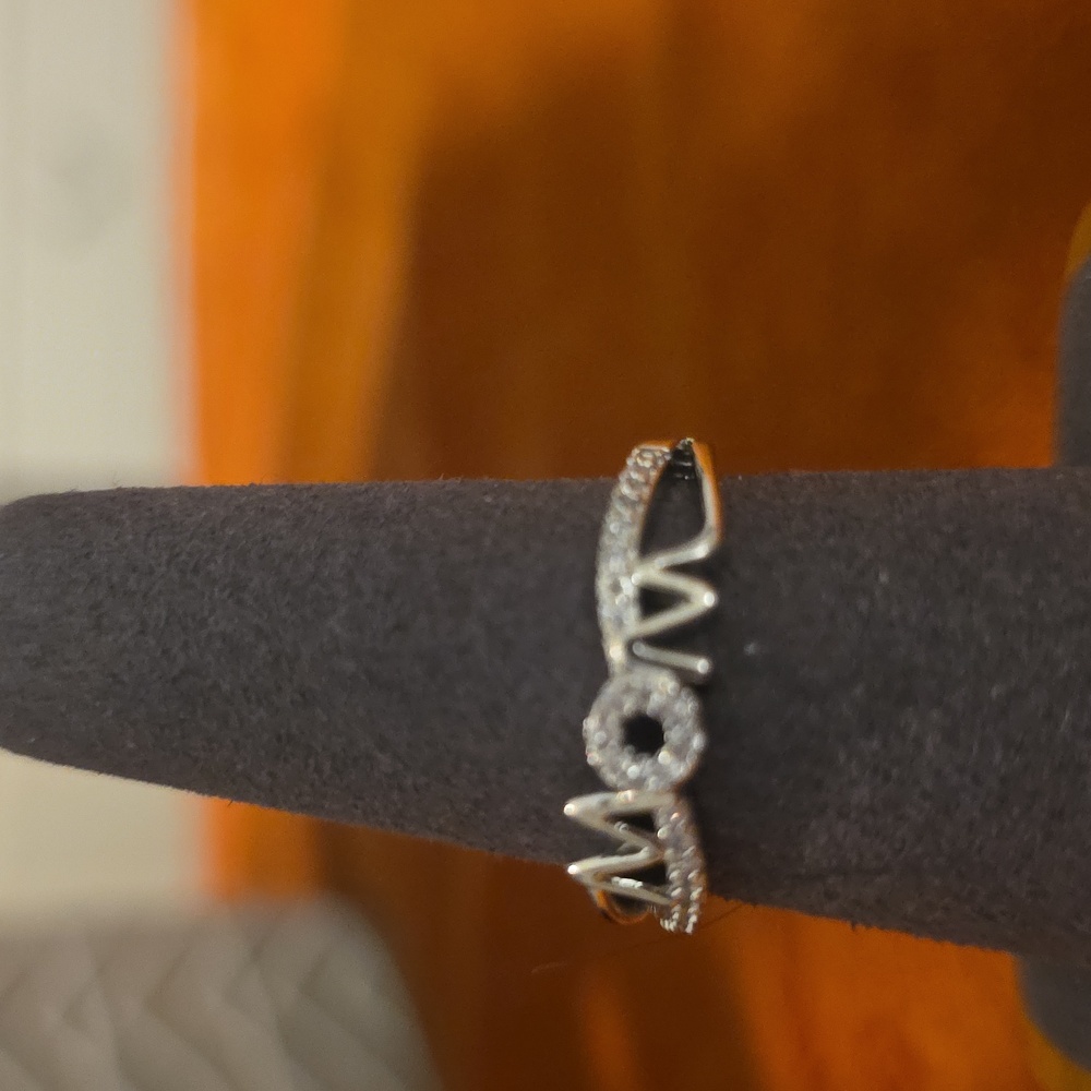 MOM ZIRCONIS 925 Silver Diamond BAND - Picture 3 of 5